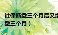 社保断缴三个月后又续交了有影响吗（社保断缴三个月）