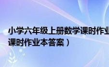 小学六年级上册数学课时作业本答案2020（6年级上册数学课时作业本答案）