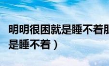 明明很困就是睡不着朋友圈说说（明明很困就是睡不着）