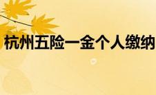 杭州五险一金个人缴纳比例（杭州五险一金）
