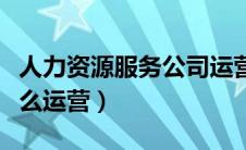 人力资源服务公司运营流程（人力资源公司怎么运营）