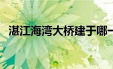 湛江海湾大桥建于哪一年（湛江海湾大桥）