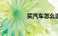 买汽车怎么选（买汽车）