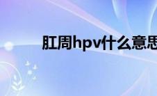 肛周hpv什么意思（pv什么意思）