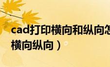 cad打印横向和纵向怎么设置（cad打印设置横向纵向）