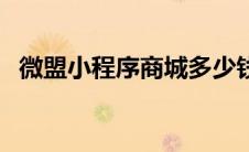 微盟小程序商城多少钱一年（微盟小程序）
