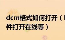 dcm格式如何打开（DCM格式文件用什么软件打开在线等）
