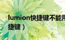lumion快捷键不能用怎么回事（lumion快捷键）