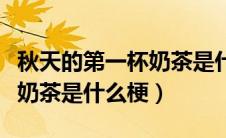 秋天的第一杯奶茶是什么梗啊（秋天的第一杯奶茶是什么梗）