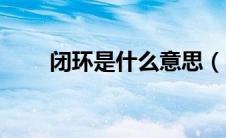 闭环是什么意思（闭关是什么意思）