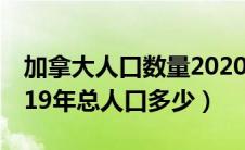 加拿大人口数量2020年统计（加拿大人口2019年总人口多少）