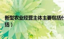 新型农业经营主体主要包括什么（新型农业经营主体主要包括）
