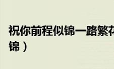 祝你前程似锦一路繁花什么意思（祝你前程似锦）
