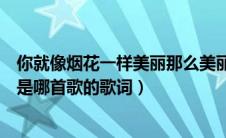 你就像烟花一样美丽那么美丽（你就像烟火的美丽那么美丽是哪首歌的歌词）