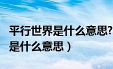 平行世界是什么意思?真的存在吗?（平行世界是什么意思）