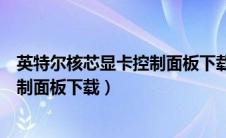 英特尔核芯显卡控制面板下载什么软件（英特尔核芯显卡控制面板下载）