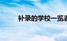 补录的学校一览表（补录的学校）