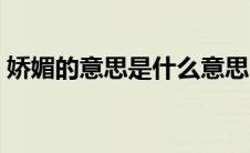 娇媚的意思是什么意思（娇媚的意思是什么）