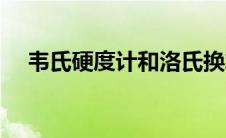 韦氏硬度计和洛氏换算表（韦氏硬度计）