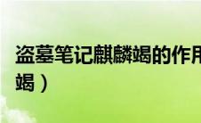盗墓笔记麒麟竭的作用与功效（盗墓笔记麒麟竭）