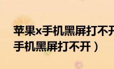 苹果x手机黑屏打不开怎么办有声音（苹果x手机黑屏打不开）