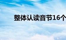 整体认读音节16个韵母（整体认读）