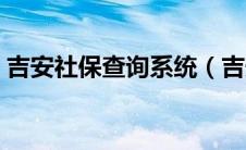 吉安社保查询系统（吉安市社会保障卡查询）