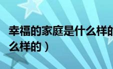 幸福的家庭是什么样的英语（幸福的家庭是什么样的）