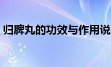 归脾丸的功效与作用说明书（归脾丸的功效）