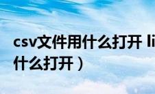 csv文件用什么打开 linux服务器（csv文件用什么打开）