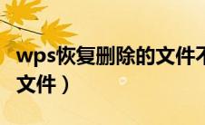 wps恢复删除的文件不见了（wps恢复删除的文件）