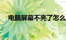 电脑屏幕不亮了怎么办（电脑屏幕不亮）