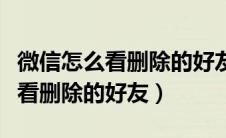 微信怎么看删除的好友是否删了我（微信怎么看删除的好友）