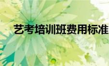 艺考培训班费用标准（艺考培训班费用）