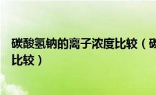 碳酸氢钠的离子浓度比较（碳酸氢钠溶液中各离子浓度大小比较）