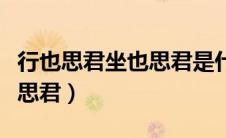 行也思君坐也思君是什么意思（行也思君坐也思君）