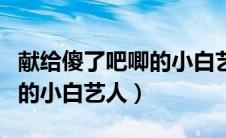 献给傻了吧唧的小白艺人小说（献给傻了吧唧的小白艺人）