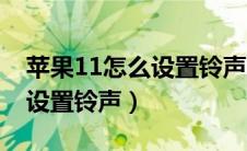 苹果11怎么设置铃声来电铃声（苹果11怎么设置铃声）