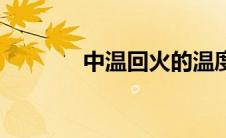 中温回火的温度（火的温度）