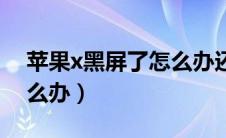 苹果x黑屏了怎么办还有声（苹果x黑屏了怎么办）