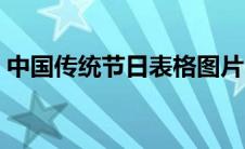 中国传统节日表格图片（中国传统节日表格）