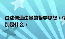 试述儒道法墨的哲学思想（儒法道墨政治学说的主要内容分别是什么）