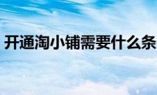 开通淘小铺需要什么条件（如何开通淘小铺）