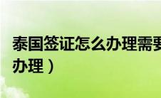 泰国签证怎么办理需要多少钱（泰国签证怎么办理）