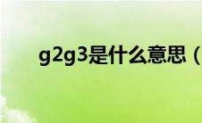 g2g3是什么意思（G2G是什么意思）