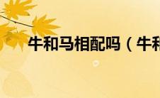 牛和马相配吗（牛和马属相是否相配）