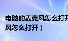 电脑的麦克风怎么打开win10（电脑上的麦克风怎么打开）