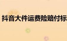 抖音大件运费险赔付标准（运费险赔付标准）