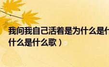 我问我自己活着是为什么是什么歌词（我问我自己活着是为什么是什么歌）