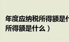 年度应纳税所得额是什么意思啊（年度应纳税所得额是什么）